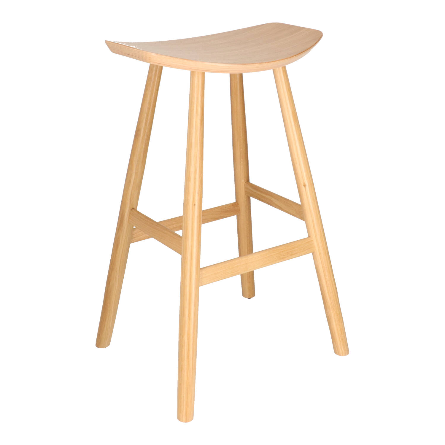 K XTON KYOTO Natural Scandinavian Wooden indoor bar stool
